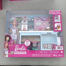 Barbie Fashion Doll Accessories Bakery Playset Baking Station 20 Pieces