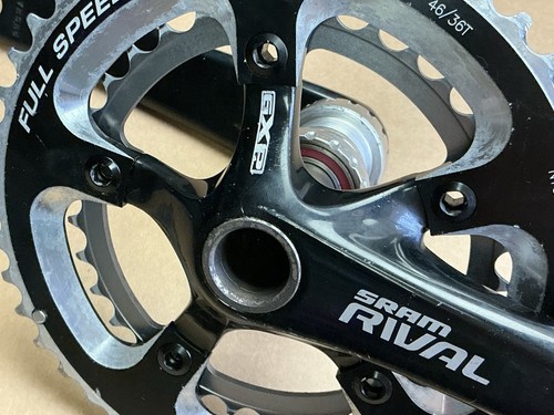 SRAM Rival Crankset 170mm Arms 46-34 Chainrings GXP BB Road Compact Double - Picture 2 of 18