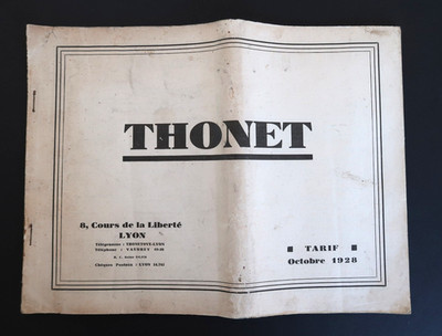 Original Thonet Katalog in Lyon Frankreich 1928 Bugholz 62 Seiten Bugholzmöbel