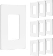 UL Listed Screwless Wall Plate Cover, Glossy 1-Gang Screwless Outlet Covers, 4.5