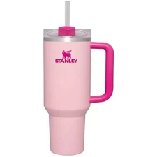 Stanley Quencher H2.0 FlowState 40oz Stainless Steel Tumbler Flamingo, Pink -
