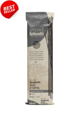 Black Squid Ink Spaghetti 17.6oz Gourmet Italian Pasta Rich Flavor Seafood Dish