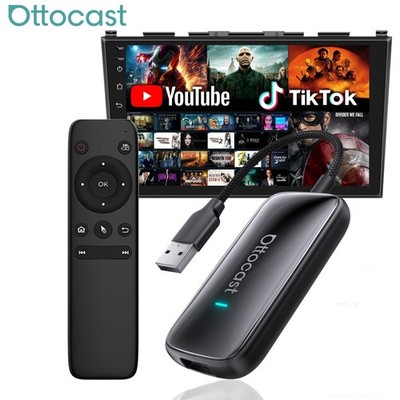 Ottocast Play2Video Ultra Multimedia AiBox YT+Netflix+DAZN Streaming with Remote