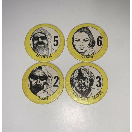Dune Vtg 1979 Board Game Avalon Hill Yellow Character Discs Only