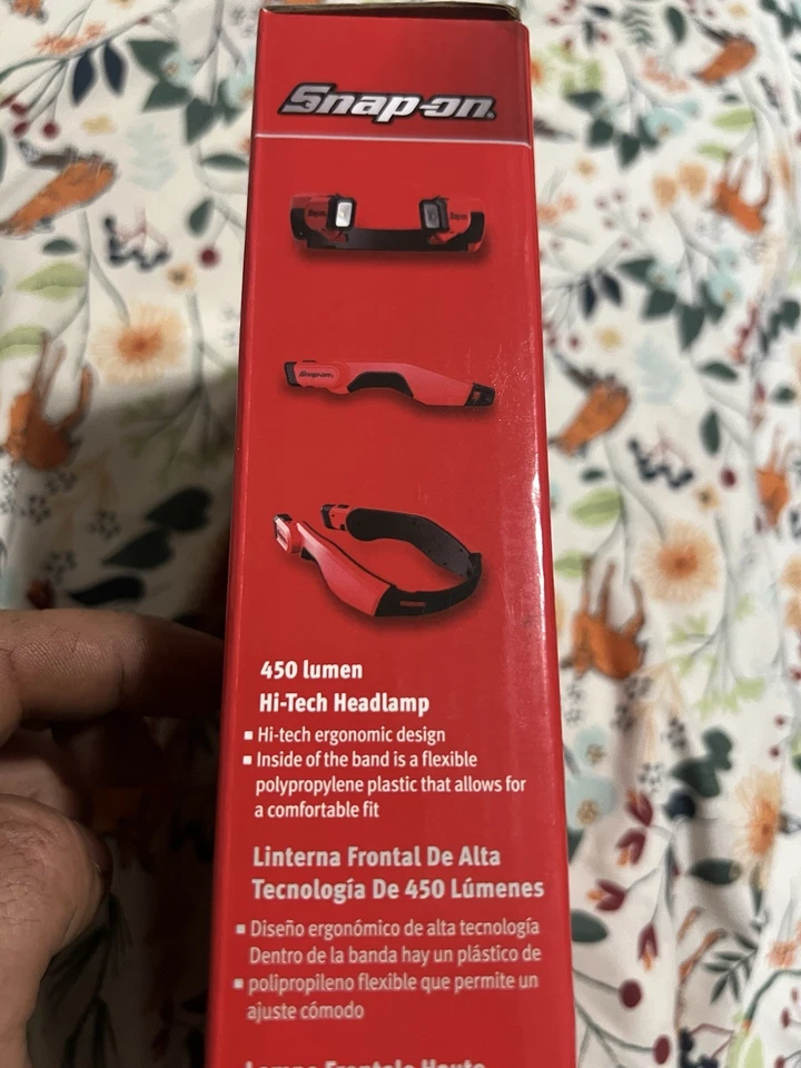 Snap-on ECHDF042 450 Lumen High-Tech Headlamp Red Rechargeable OPEN BOX - Image 2 of 3