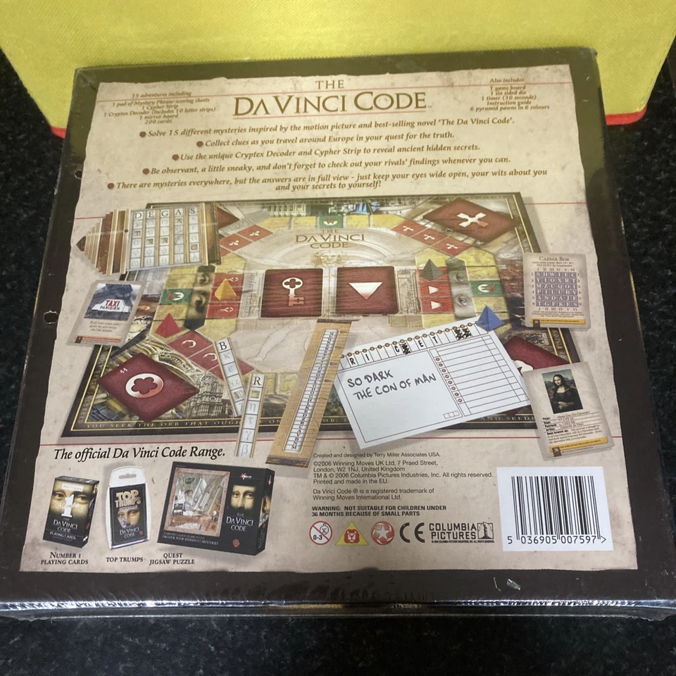 The Da Vinci Code Board Game  2006 New and Sealed Original game 2 - 6 players - Image 4 of 4