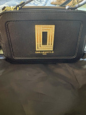 Karl Lagerfeld Paris Black Pebbled Crossbody ...