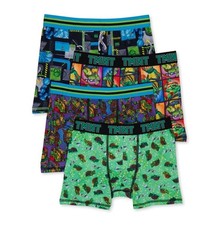 Teenage Mutant Ninja Turtles Boys Breathable Boxer Brief Underwear, 4-Pack, Size