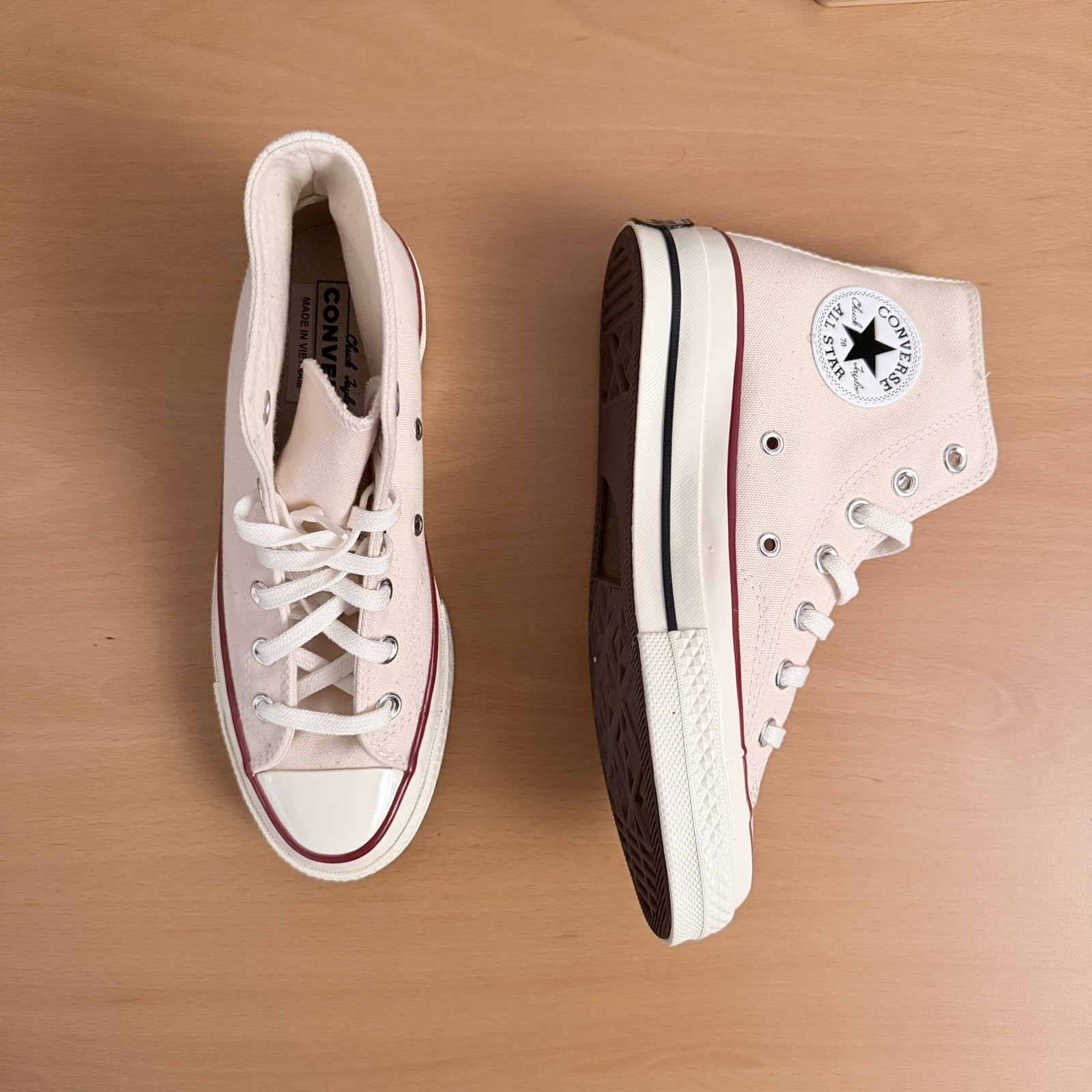 Converse Chuck 70 Canvas High Top Parchment/Garnet/Egret Men’s 5 / Women’s 7 thumbnail 5