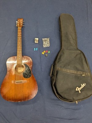 Hand Crafted Hohner Dreadnought Guitar Bundle: Fender Bag, Tuner, Picks + More!