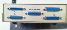 4-Port Data Transfer Switch old-school Serial Ports - Untested PROP PARTS