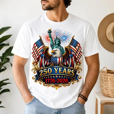 Patriotic Eagle USA Shirt, America 250 Years 1776-2026 Celebration Tee