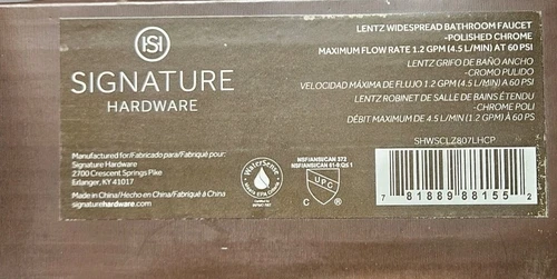 Signature Hardware Lentz 1.2 GPM Widespread Chrome Faucet 466423 -Less Handles - Picture 1 of 2