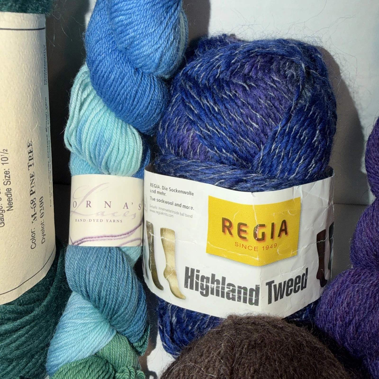 Large Mixed Wool Yarn Lot Mixed W/ 100% Wool - 75% - 50% Colorful Over 2 Pounds image 3