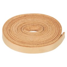 2.2 Yard 12mm Flat Leather Cord, Leather Lacing Strips for DIY Light Brown