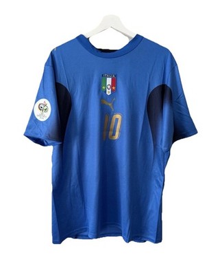Francesco Totti Italy 2006 World Cup New Men's Retro Blue Soccer