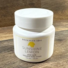 Beekman 1802 Goat Milk Whipped Body Cream SUNSHINE LEMON 8 fl oz Sealed
