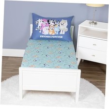 Sheet Set - Fits Toddler Bed or Crib Mattress - Fitted Sheet Bluey Sheet Set