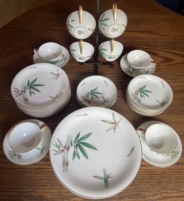 Vintage Noritake Canton 5027 China Dinnerware Set 40pc Service for 8 MINT