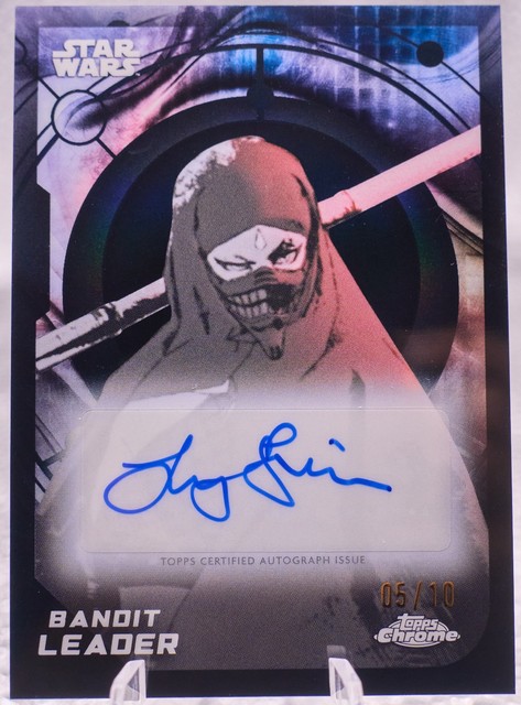 Topps Chrome Star Wars Lucy Liu Bandit Leader A-LL Auto Black /10