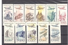 Poland  1957 - 58 Air mail   C41 - C51  MLH,* VF
