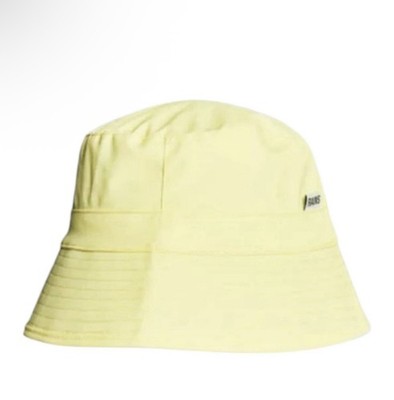 RAINS Straw Yellow Bucket Hat Sz S1 - XS - M Unisex New Fishing Boating Golf NWT