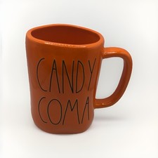 2021 Rae Dunn "Candy Coma" Coffee Mug Orange Tea Halloween