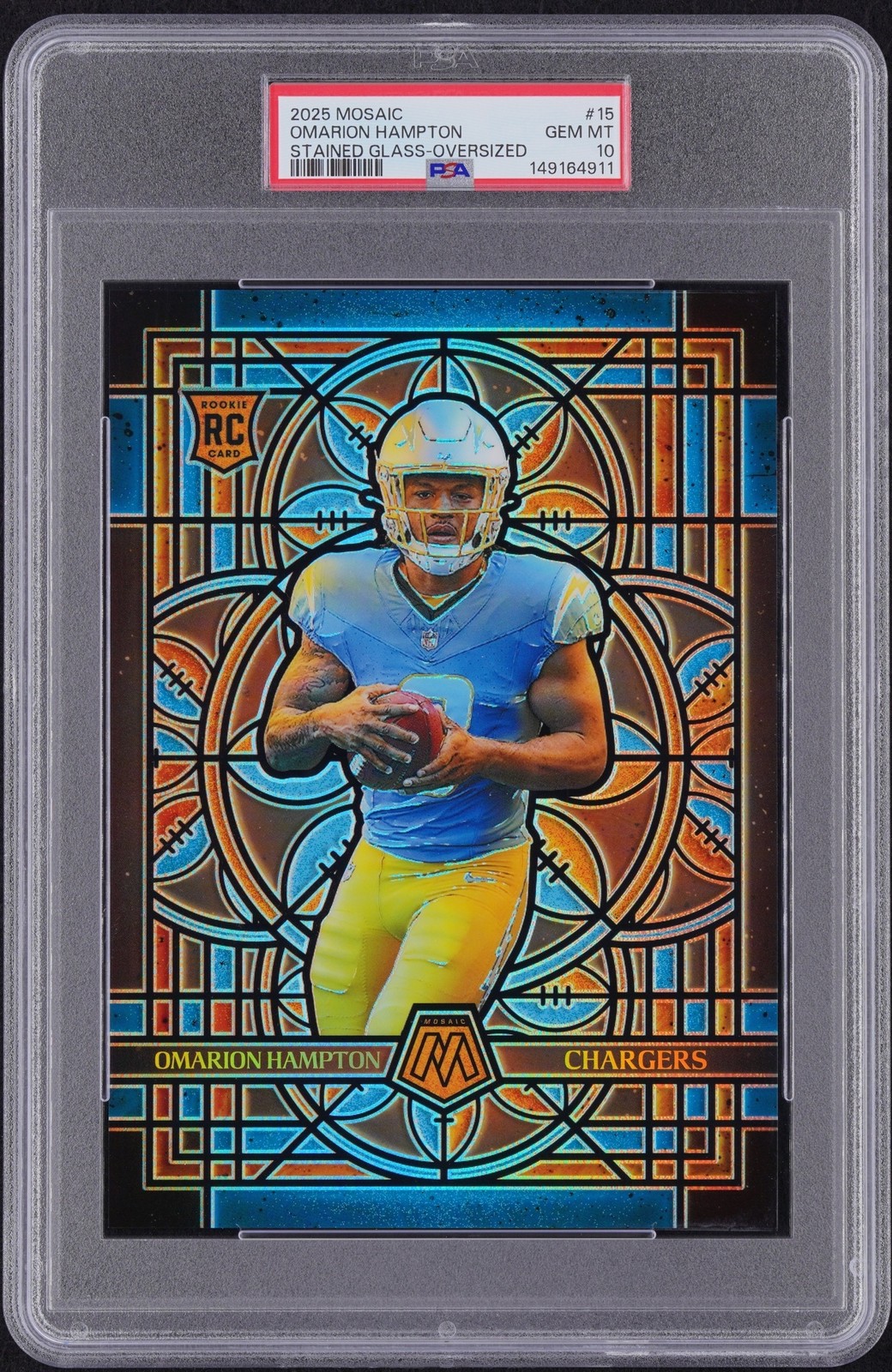 Omarion Hampton Panini Mosaic Stained Glass #15 Oversize
