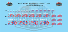 USA 250th Semiquincentennial Logos HO 1:87 Scale