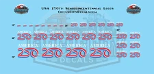 USA 250th Semiquincentennial Logos HO 1:87 Scale