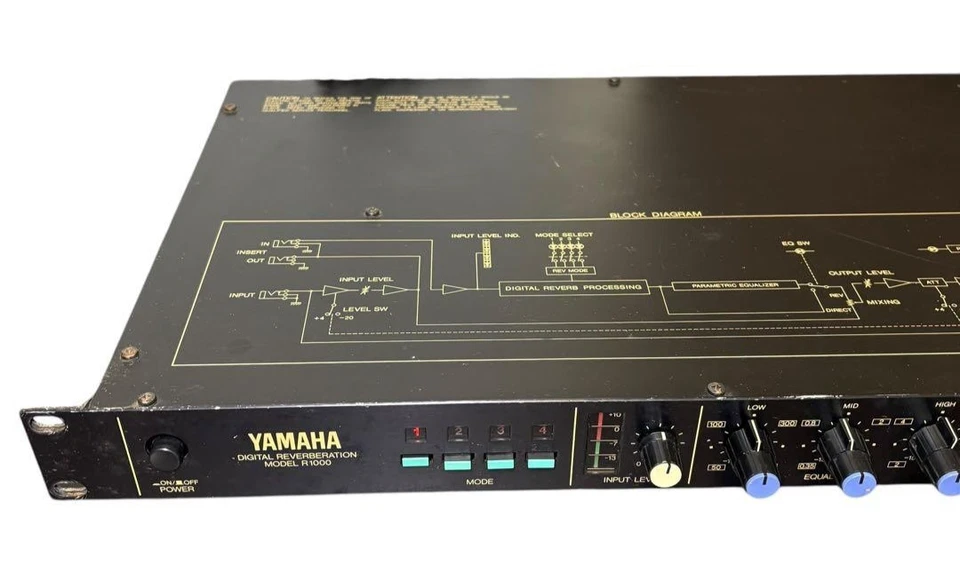 YAMAHA Digital Reverb Model R1000 PA Equipment 100V 50/60Hz Vintage 1983 Japan - Image 2 of 4