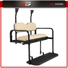Rear Flip Seat Kit For Club Car Precedent Golf Cart (2004-UP) - Buff