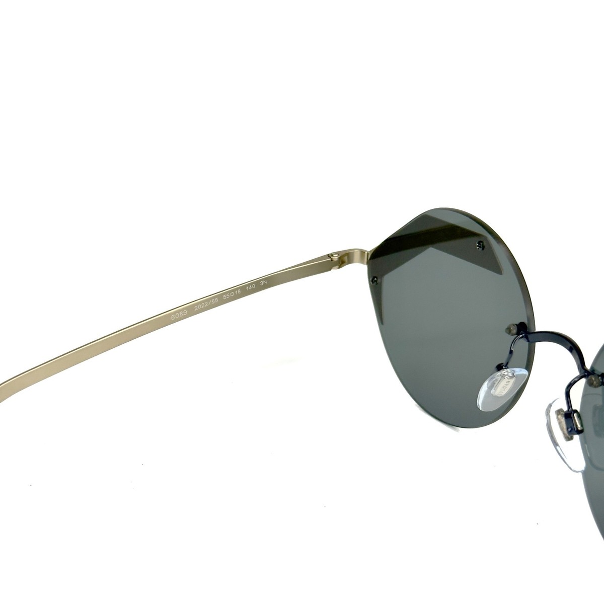 未使用品 BVLGARI sunglasses round タグ付き BVLGARI BV6089 6089 SERPENTEYES Gold Blue Metal Round Sunglasses