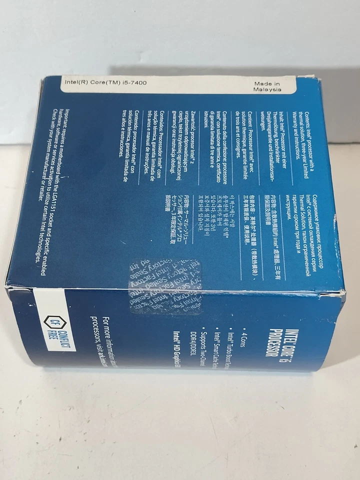 NEW Intel Core i5-7400 Quad-Core 3.0GHz BX80677I57400 Processor CPU w/Cooler NIB - Image 4 of 4