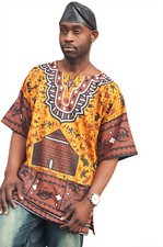 Gye Nyame Traditional African Print Dashiki Shirt