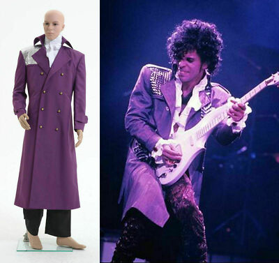 Prince Rogers Nelson Purple Rain Halloween Cosplay Costume Uniform Jacket  UK