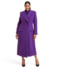 Sergio Hudson X Target Tailored Long Overcoat Purple Coat Nwt Size Xs