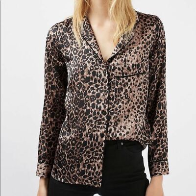 Topshop Leopard Print Cardigan Topshop Leopard Printed Women