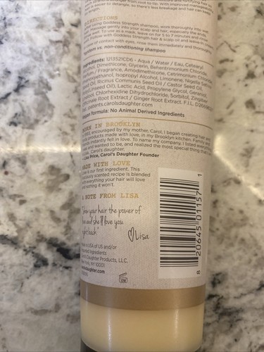 3 neue Carol's Daughter Goddess Stärke stärkendes Shampoo 8,5 flüssige Unzen je - Bild 7 von 10
