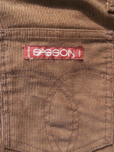 NOS ca 1977 Women’s High Rise SASSON Jeans CORDUROY Pants Cords NEW YORK PARIS - Picture 2 of 24