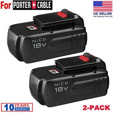 2x 4800mAh 18V 18-Volt Replacement Battery For Porter Cable PC18B Cordless Tools