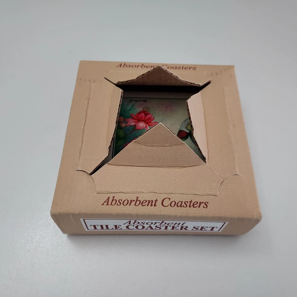 Juego de 3 posavasos de azulejos absorbentes Highland Graphics firmados Wilma B. Vincent C-137 Foto 3 de 4