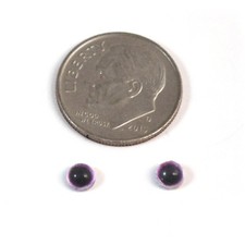 4mm Tiny Light Purple Fantasy Small Glass Eyes  Jewelry Clay Sculpture Art Doll