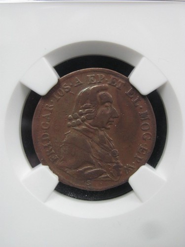 1795 S-IA Alemania 1/2 Kreutzer Mainz-Freidrich Karl Josef - NGC AU detalles - Imagen 2 de 4