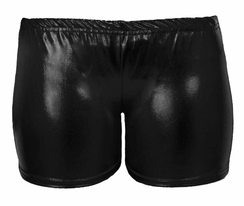 Hot Pants Wet Look Metallici Donna Pantaloncini Disco Taglie Forti 8-22