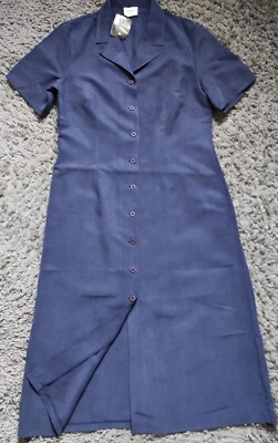 Damen Kurzarm Blusenkleid Gr. 44Farbe navy blue