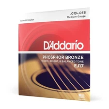 D'Addario EJ17 Acoustic Guitar Strings Phosphor Bronze 13-56 Medium