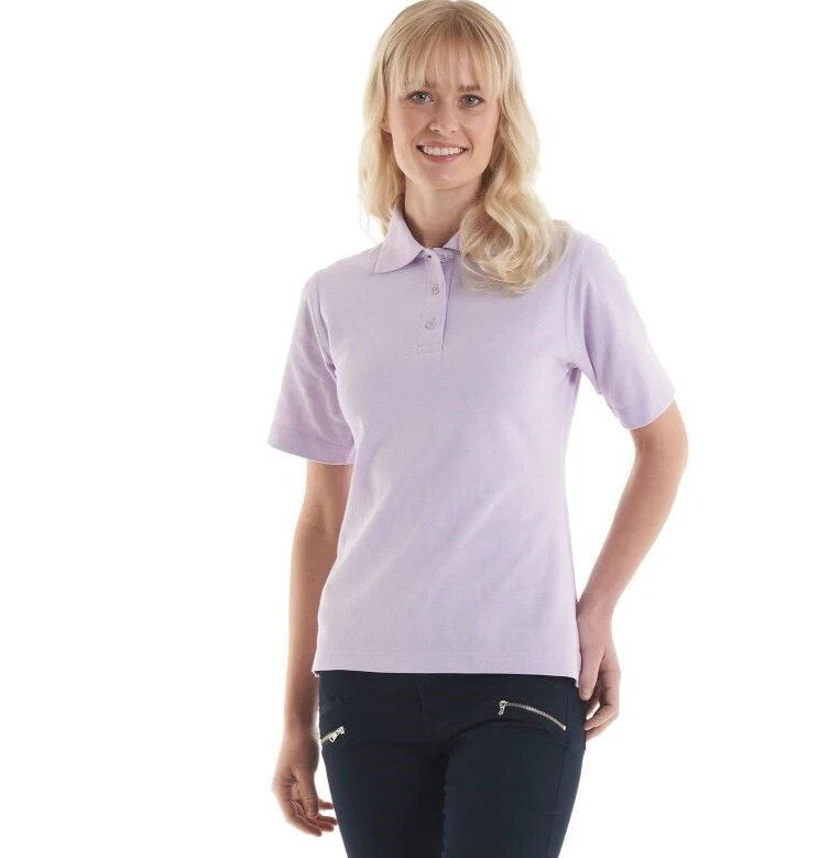 Uneek Polo Shirt Short Sleeve Women Ladies Casual Classic Work Top Double Stitch - Image 2 of 4