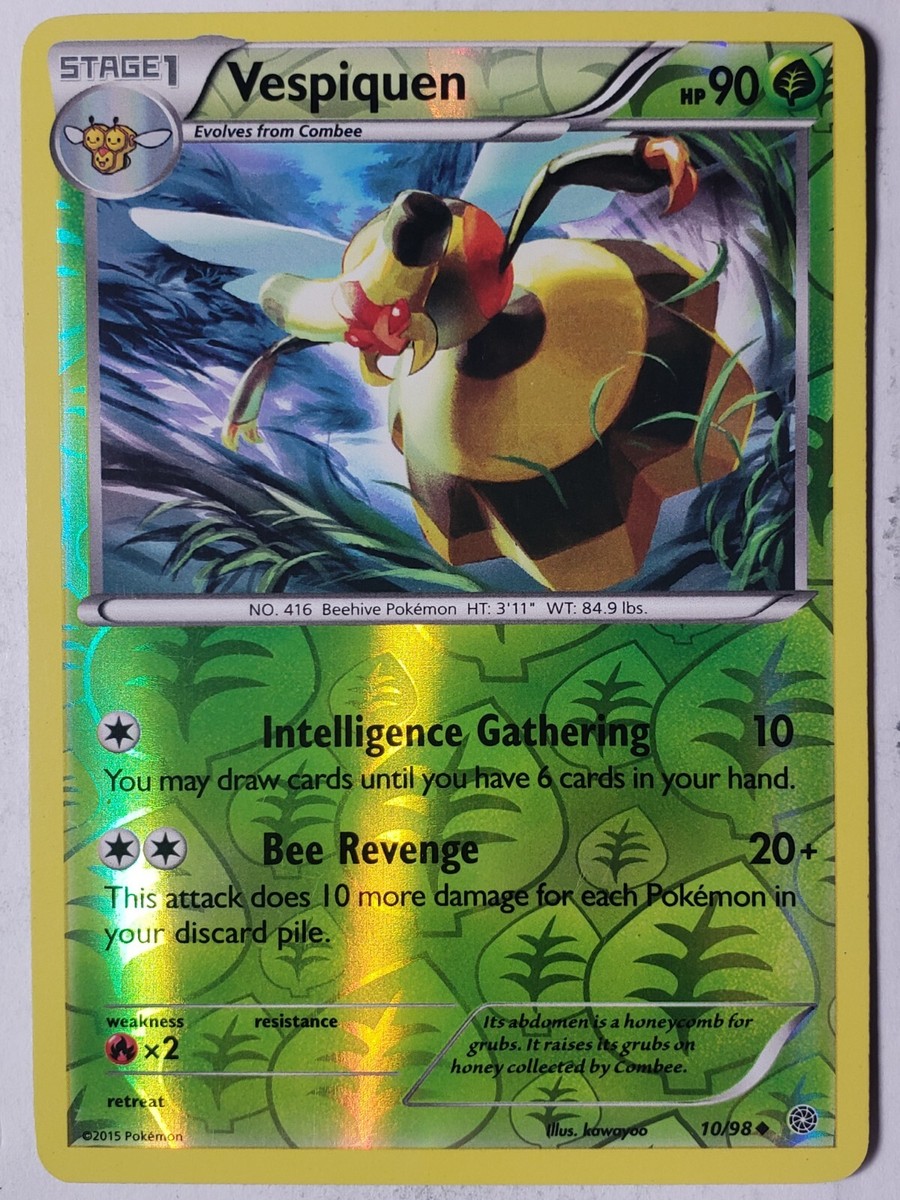 vespiquen pokemon card value Vespiquen Rare – Rising Rivals 35/111 Pokemon Cards – CollexyLux –  CollexyLux.dk main image 1