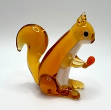 Murano Glass Handcrafted Unique Art, Lovely Big Size Squirrel Figurine, Size 2